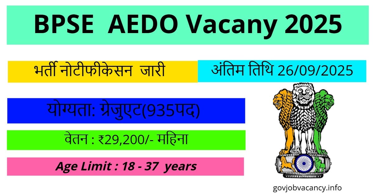 BPSC ADEO भर्ती 2025 | BPSC ADEO Recruitment 2025
