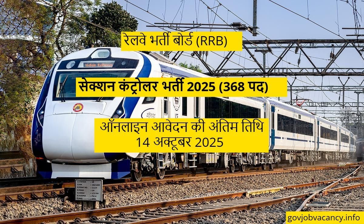 रेलवे भर्ती बोर्ड (RRB) – सेक्शन कंट्रोलर भर्ती 2025 (368 पद)